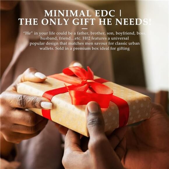 PU Leather Bifold Front Pocket Slim Wallet for Men, Aluminum Metal Travel - Picture 6 of 7